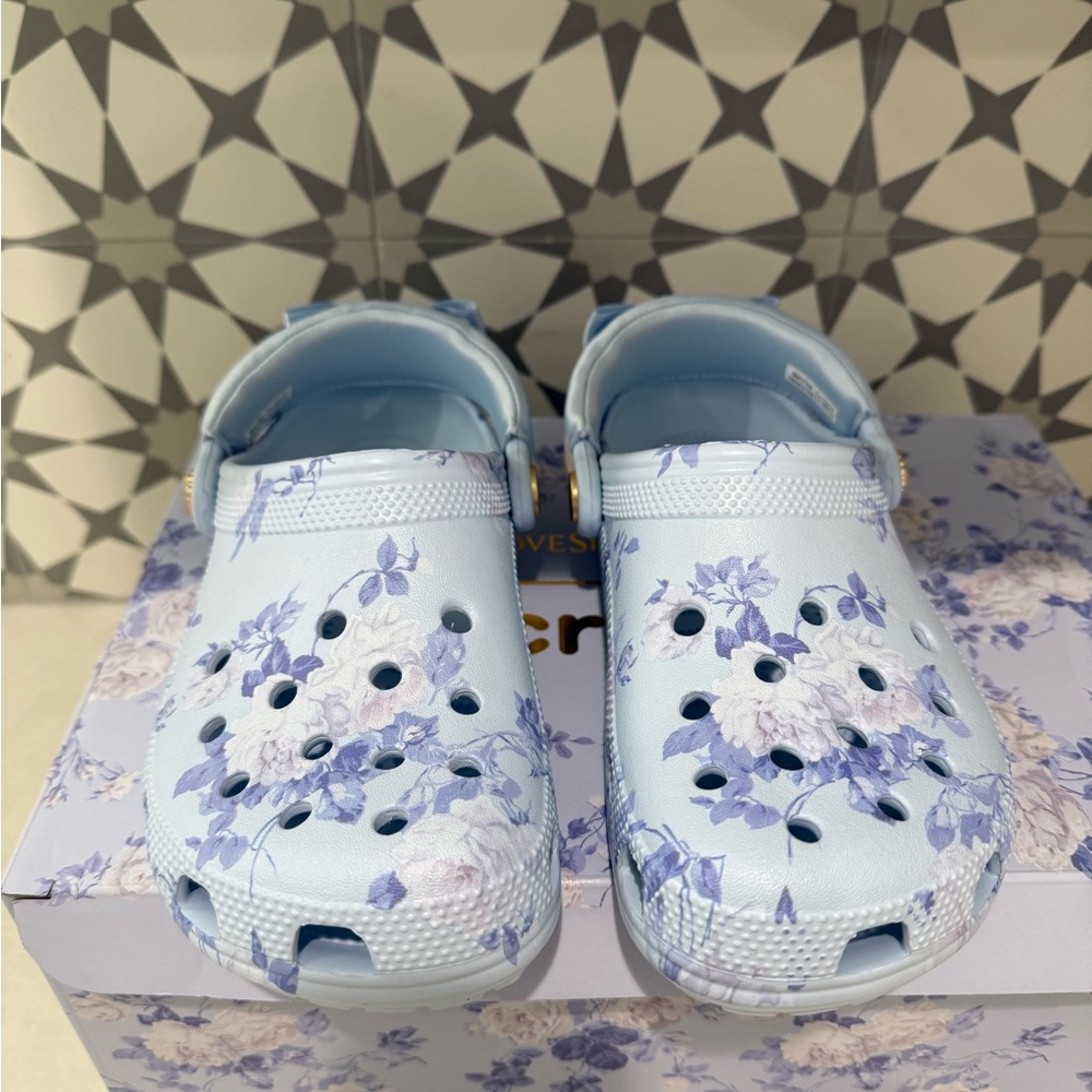 LoveShackFancy x Crocs Collab shoes with NO JIBBITZ